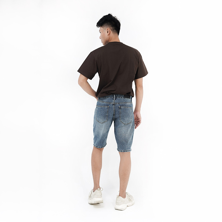 Quần Short Jeans Nam Cao Cấp HUNTER X-RAYS Form Slimfit Cotton MàuXanh Nhạt S41