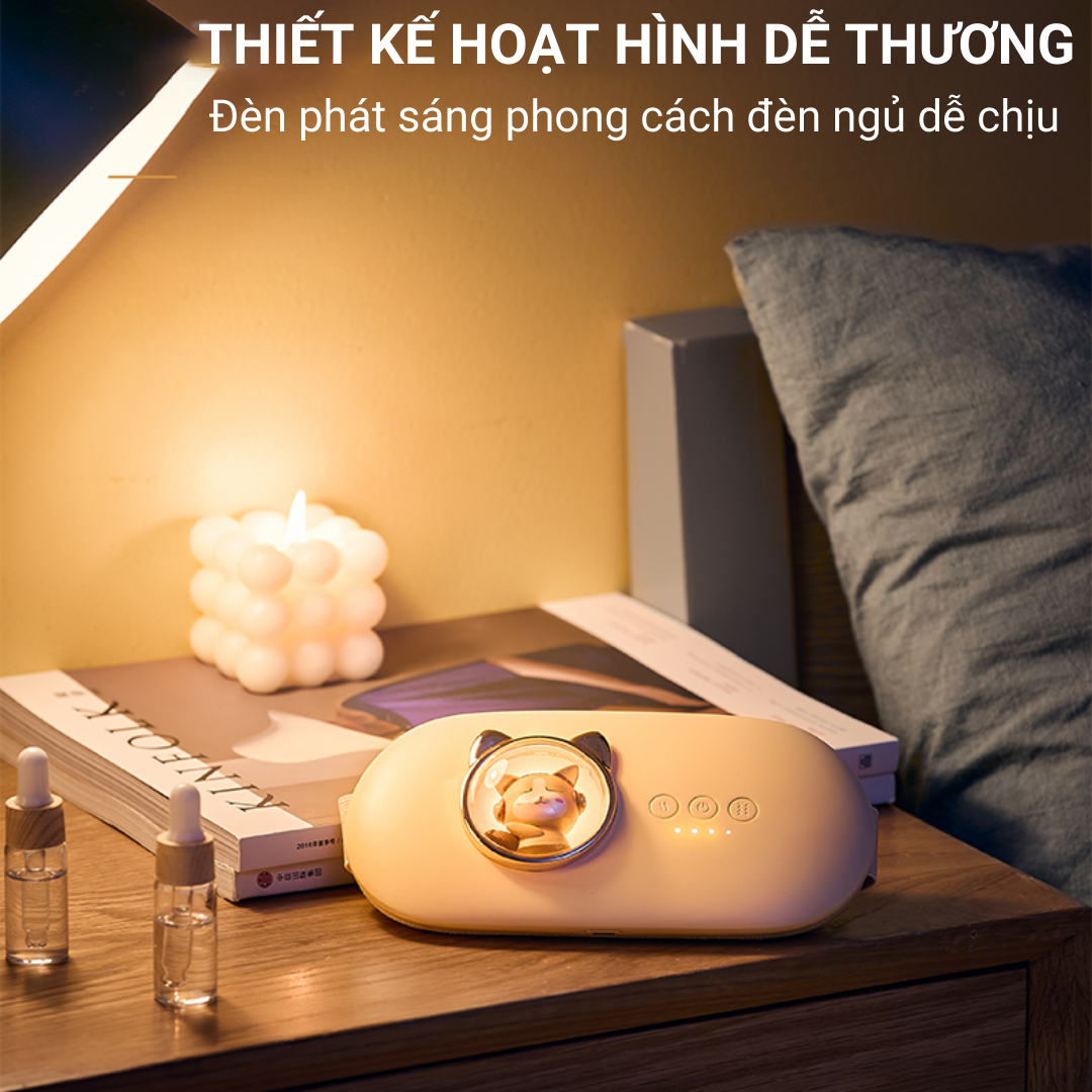 Đai Chườm Nóng Bụng Kinh FanHome, Máy Massage Làm Ấm Giảm Đau Bụng Kinh, Túi Chườm Bụng Kinh Giảm Đau Cho Phụ Nữ Đến Kì