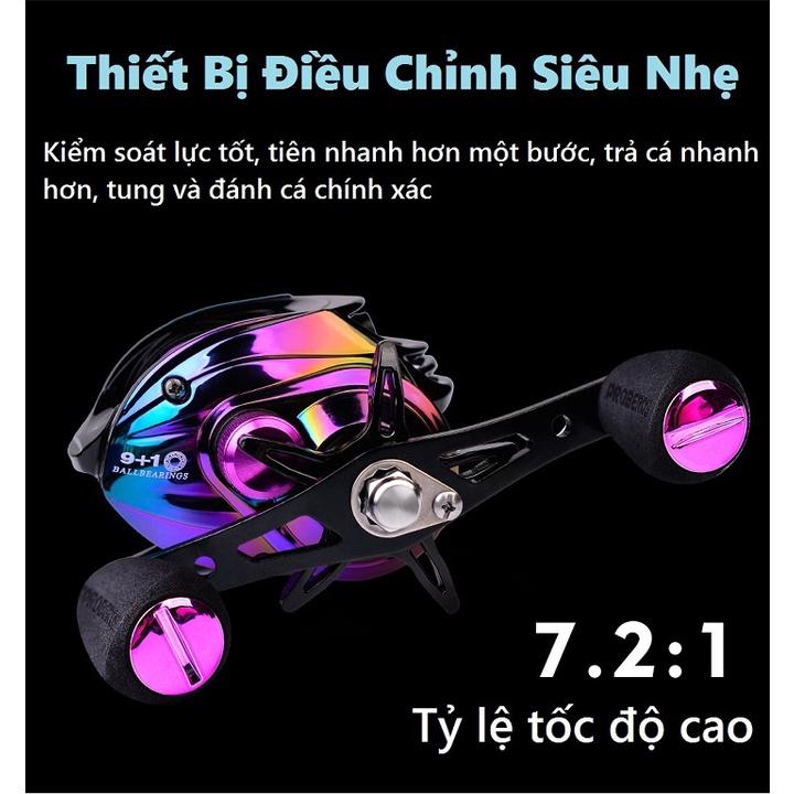 Máy Câu Cá Ngang 7 Màu MA01 Thiết Kế Titan Cao Cấp Chuyên Câu Lure - Sanami Fishing Store