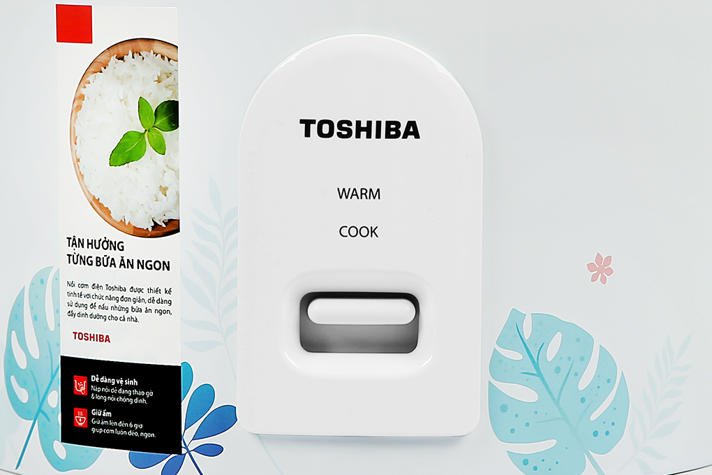 Nồi cơm nắp gài Toshiba 1 lít RC-10JH2PV - Hàng chính hãng