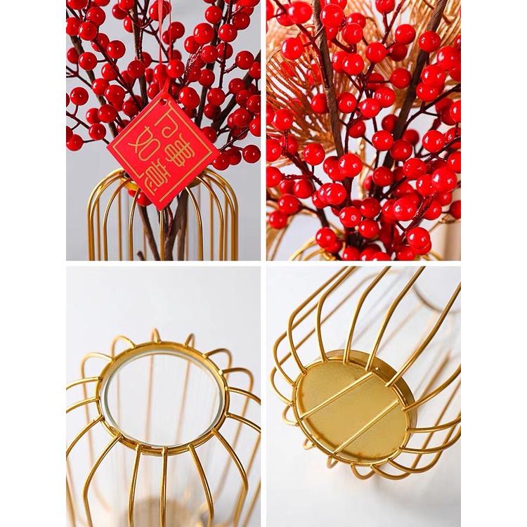 BỘ BÌNH VÀ HOA ĐÀO ĐÔNG CHƯNG TẾT LUCKY CHINESE