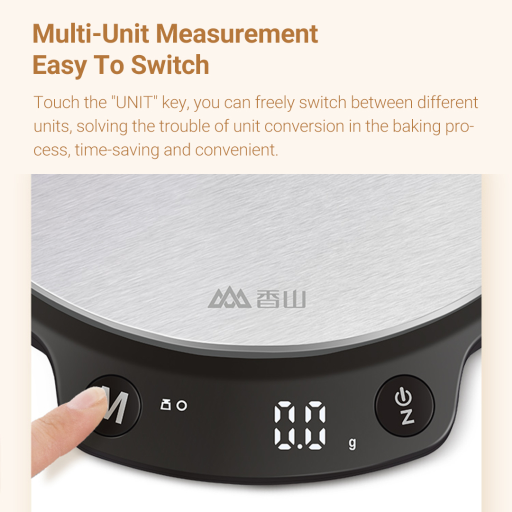 Xiaomi youpin Cân Điện Tử Cảm Ứng bluetooth Thông Minh 5kg 0.1g Độ Chính Xác Cao