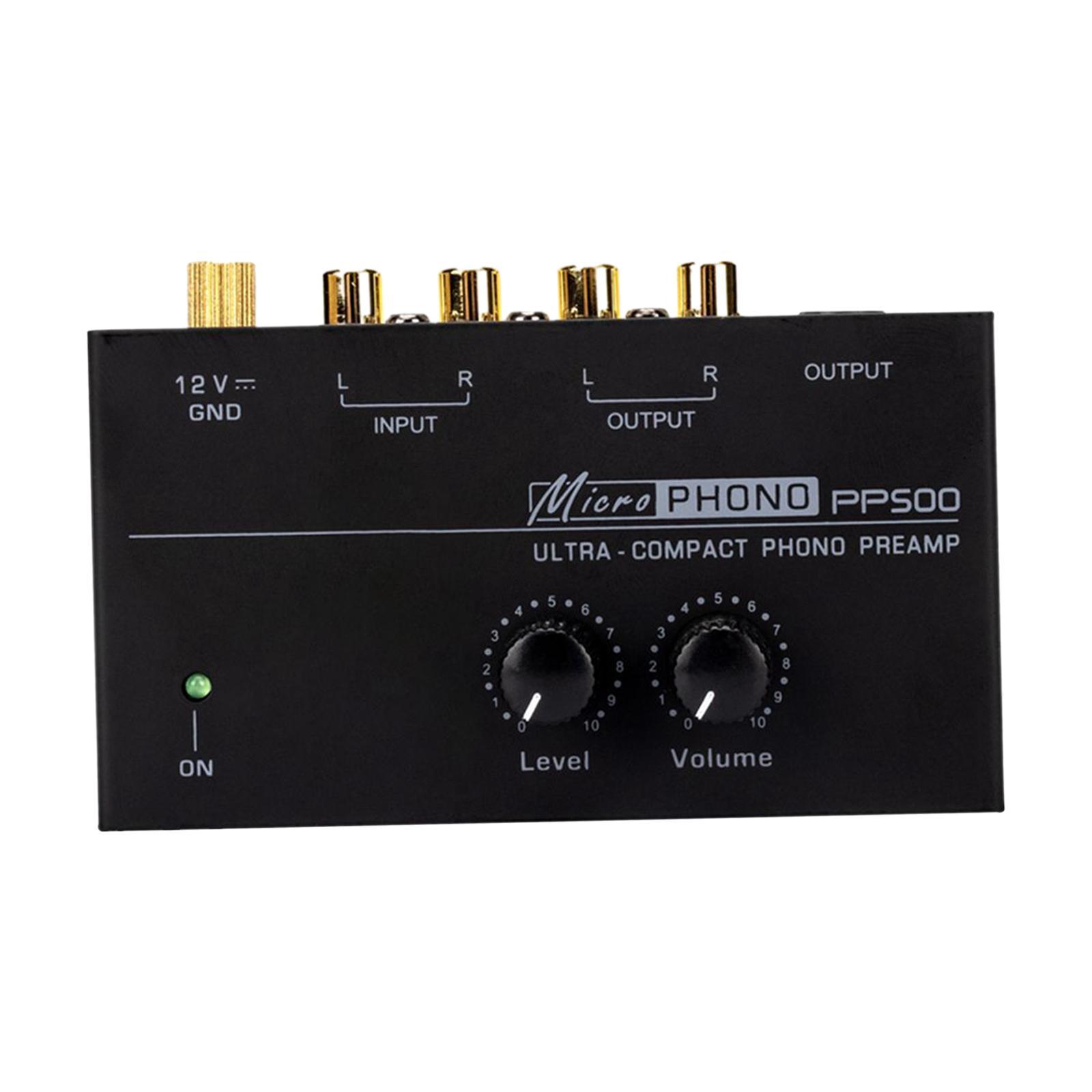 Phono Preamp DC 12V Turntable Preamplifier for  Computers Speakers