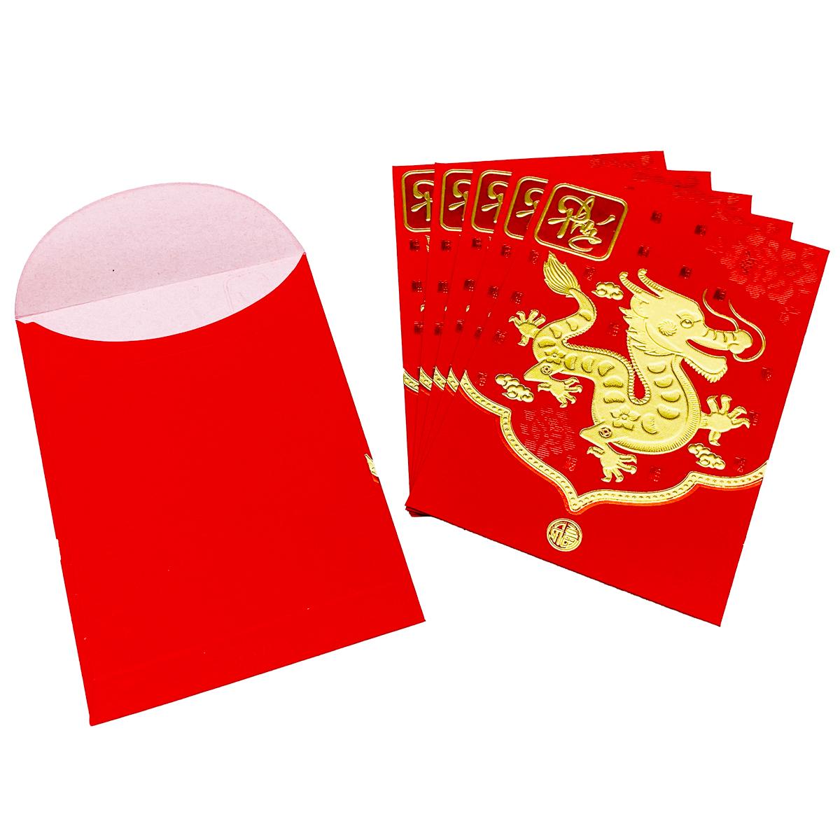 Bộ 6 Bao Lì Xì Nhũ Tết Bính Ngọ 2026 - H5.2 - Mẫu 10