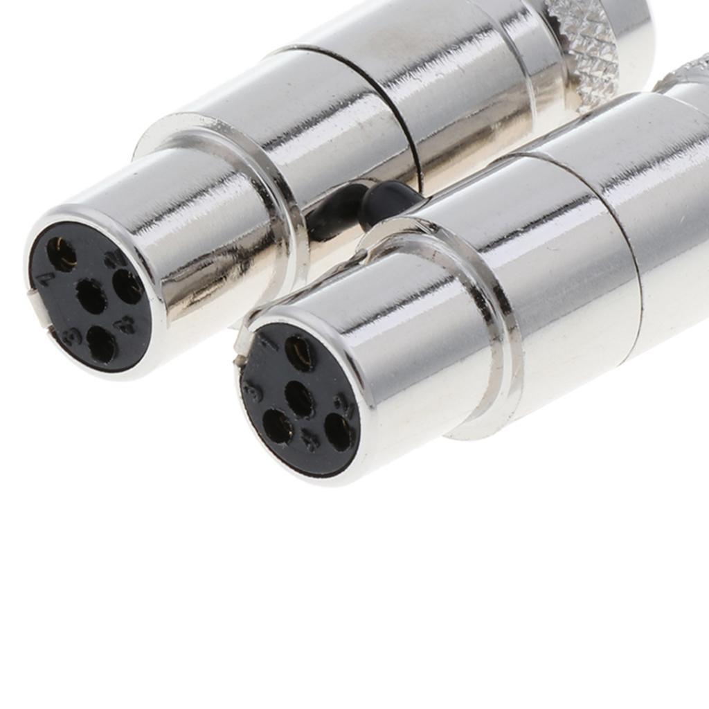 4 Pieces Gold Plated 5mm Mini 4Pin XLR Female Plugs Connectors Socket