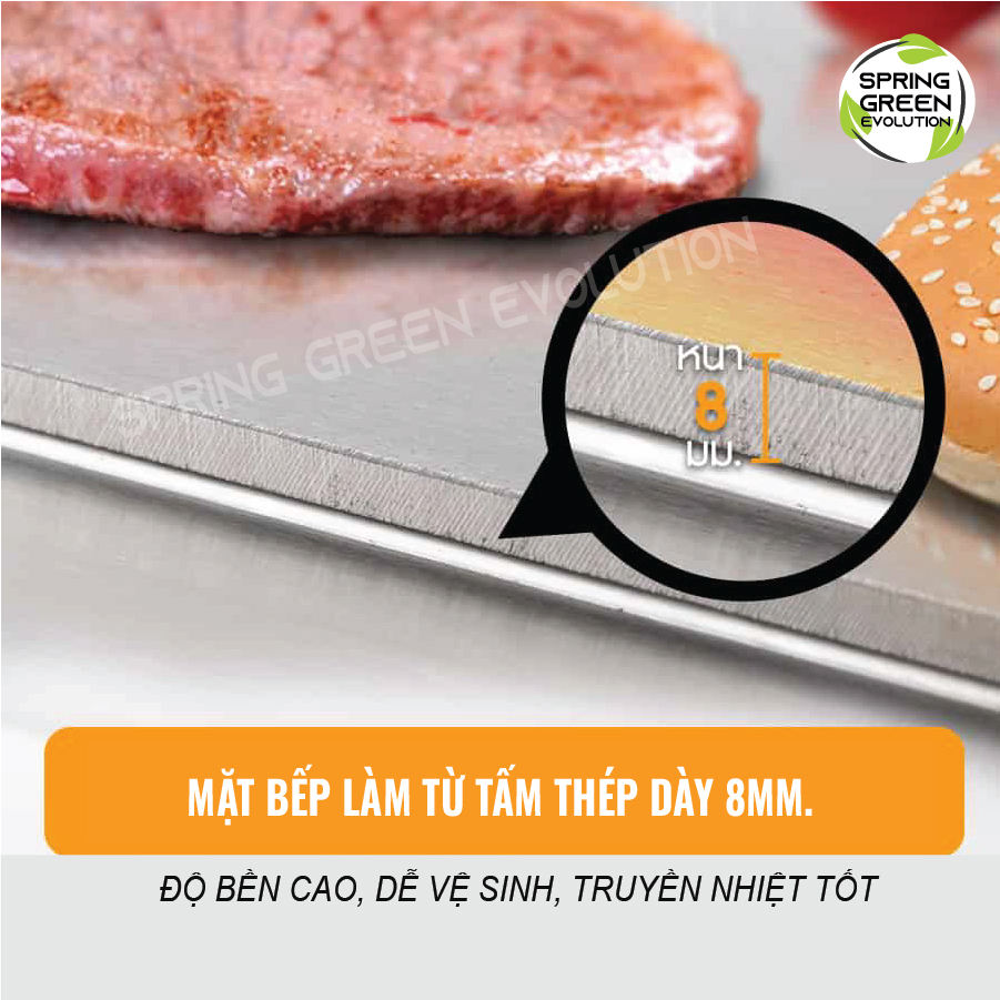 Bếp Chiên Nướng Sử Dụng Điện GDE55. Giá Cả Phải Chăng, Phù Hợp Với Các Quán Ăn, Nhà Hàng Hay Doanh Nghiệp Vừa Và Nhỏ. Có Thể Nướng Thịt, Làm Hamberger, Các Món Xào. Hàng Nhập Khẩu Chính Hãng SGE Thailand