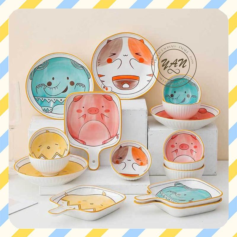 [Chọn Lẻ] Bộ bát đĩa sứ Tableware ngộ nghĩnh cute chén dĩa decor bằng sứ men đẹp - bonbonshop