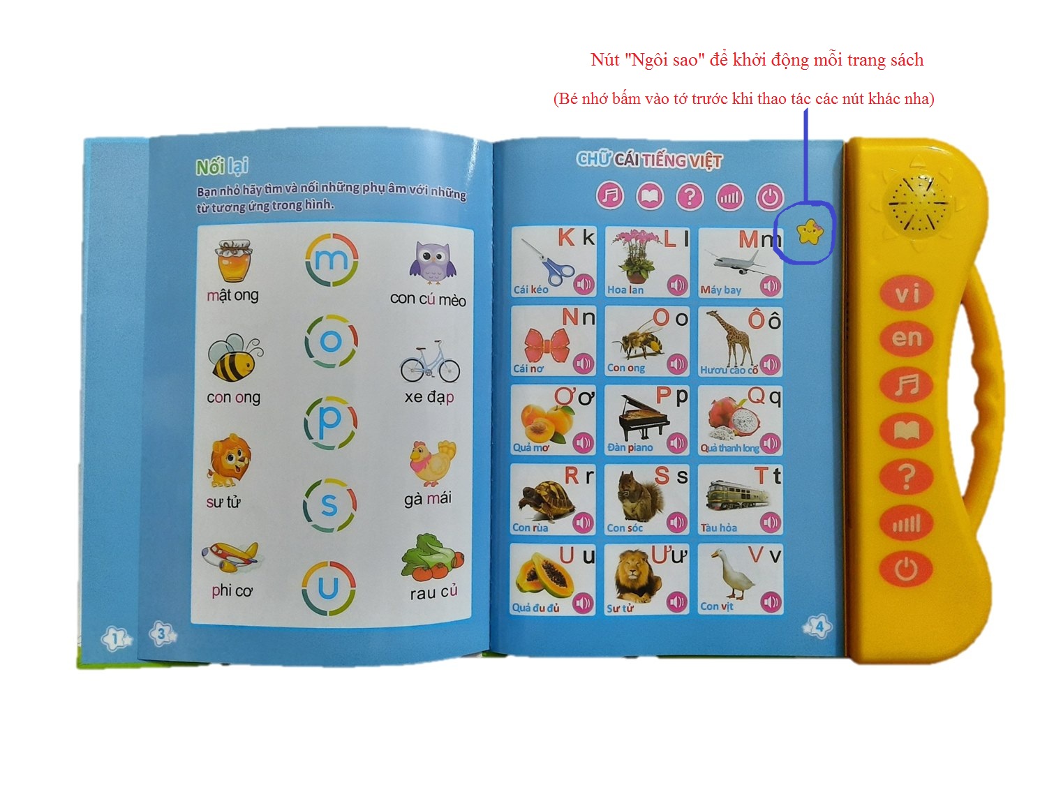 Sách nói điện tử song ngữ trẻ em - Sách quý điện tử song ngữ Anh – Việt cho bé - Có lựa chọn lấy thêm pin