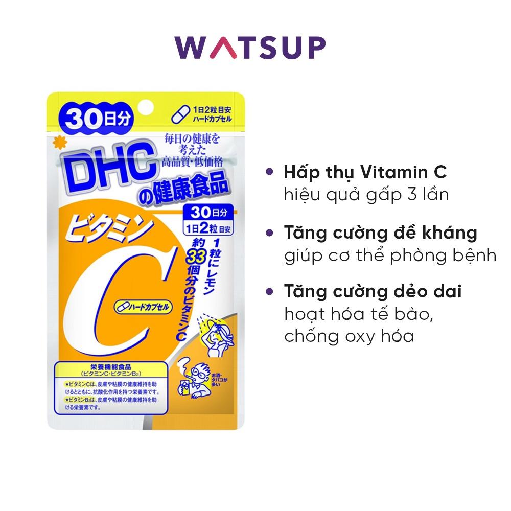 DHC VITAMIN C HARD CAPSULE - Viên uống bổ sung vitamin C, tăng cường sức đề kháng cho cơ thể