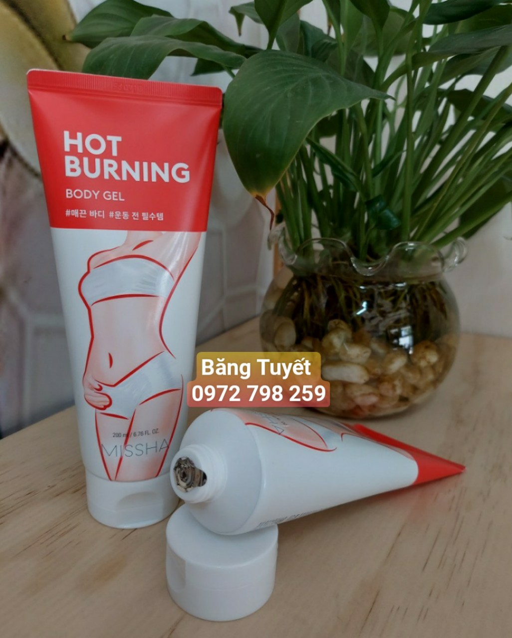 Kem tan mỡ bụng Hot Burning Body Gel 200ml HÀN QUỐC