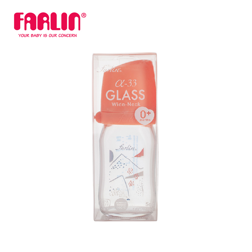 Bình Sữa Thủy Tinh City Bottle Cổ Rộng Của FARLIN - Nepal - 160ML