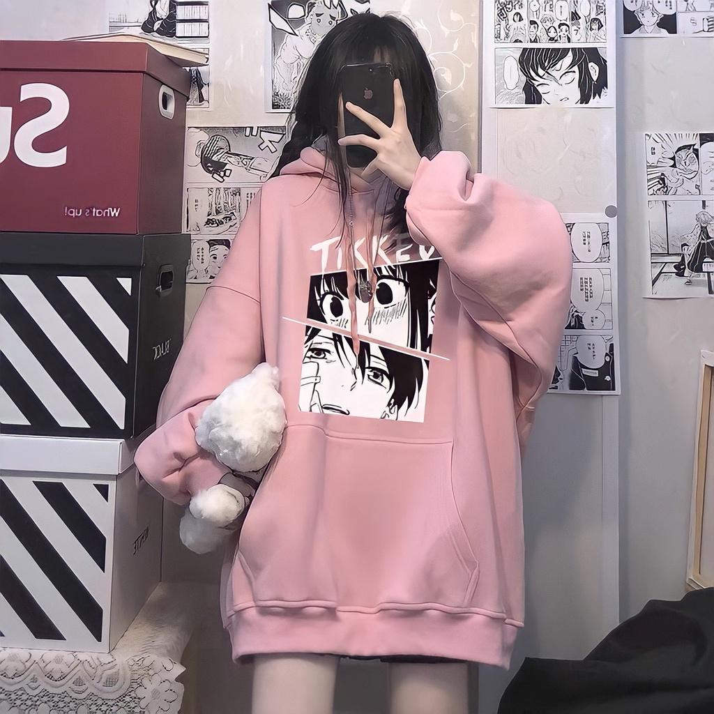 Áo Hoodie Nỉ Unisex Nam Nữ In Hình Anime TIKKEO