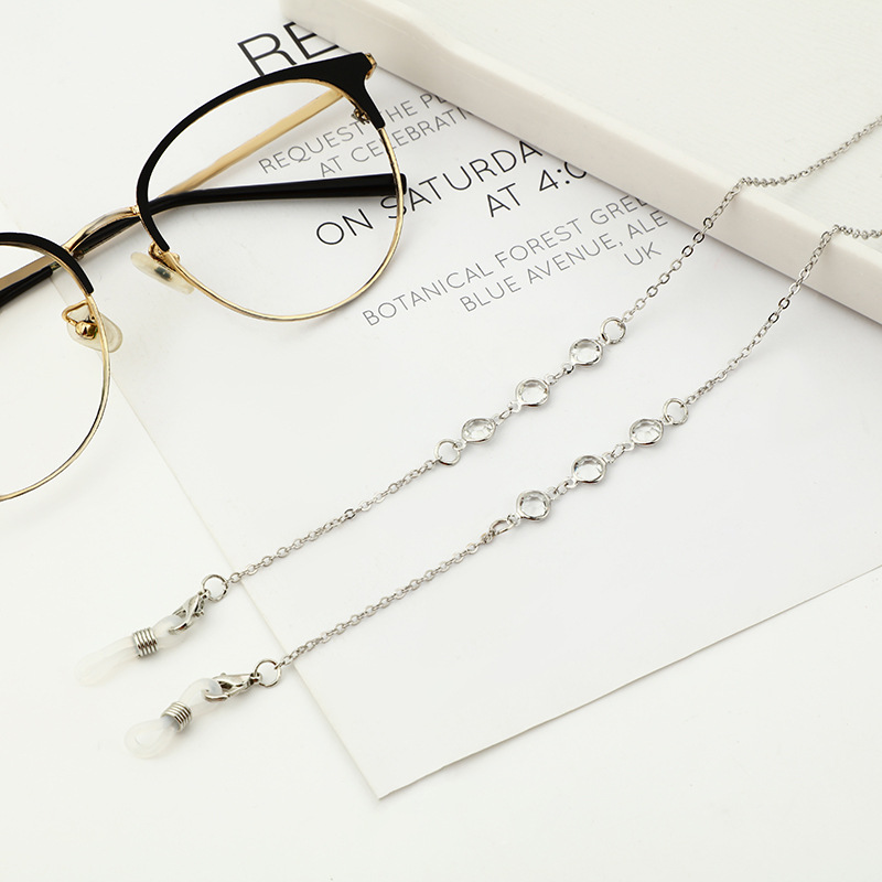 Dây đeo kính chuỗi đeo khẩu trang hạt đá nhỏ chống thất lạc rơi rớt tiện dụng đa phong cách