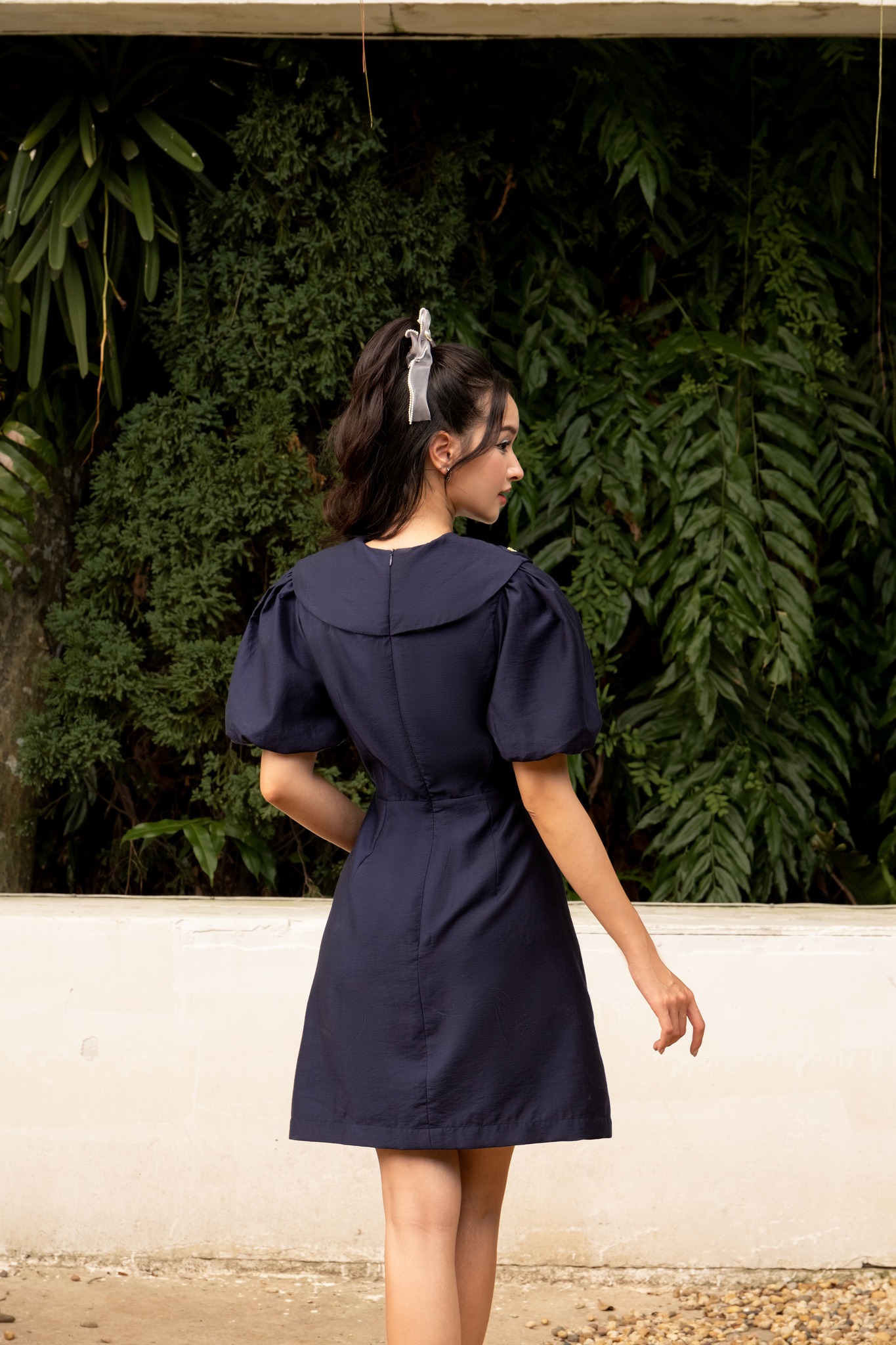 OLV - Đầm Collar Embro Dress