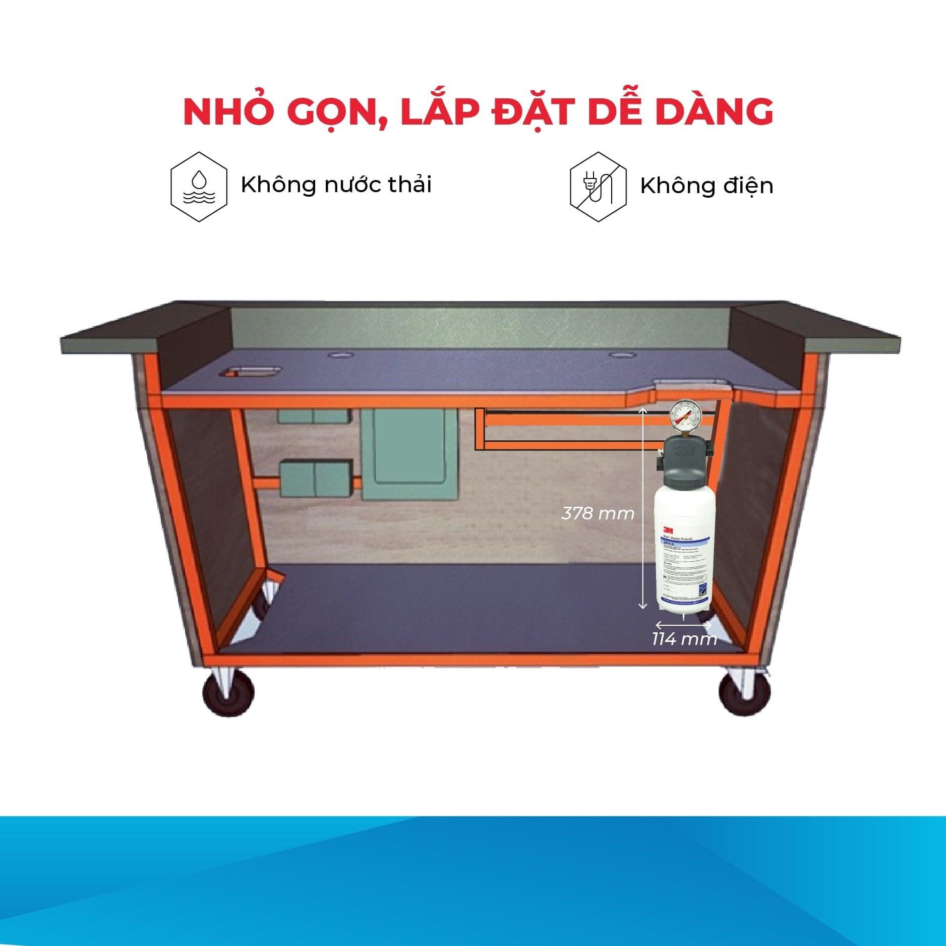 Máy Lọc Nước 3M ICE140-S Dành Cho Gia Đình Văn Phòng Quán Cà Phê Vừa Và Nhỏ HF40-S - Nhập Khẩu Mỹ, Hàng Chính Hãng 3M