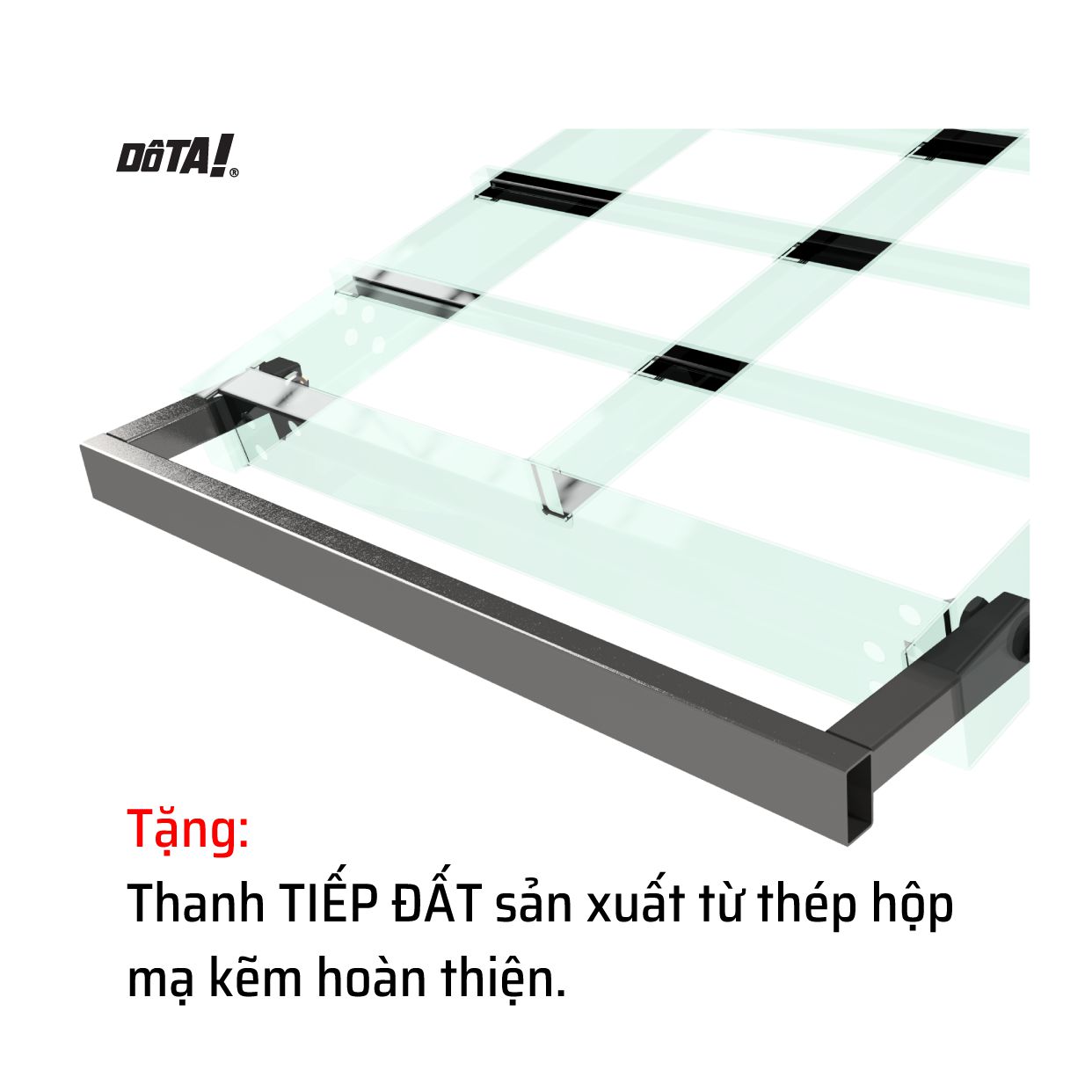 Dốc Lên Xe Máy (Cầu Dắt Xe Máy) DÔTA ECO 81x38CM (Tặng thanh Tiếp đất)