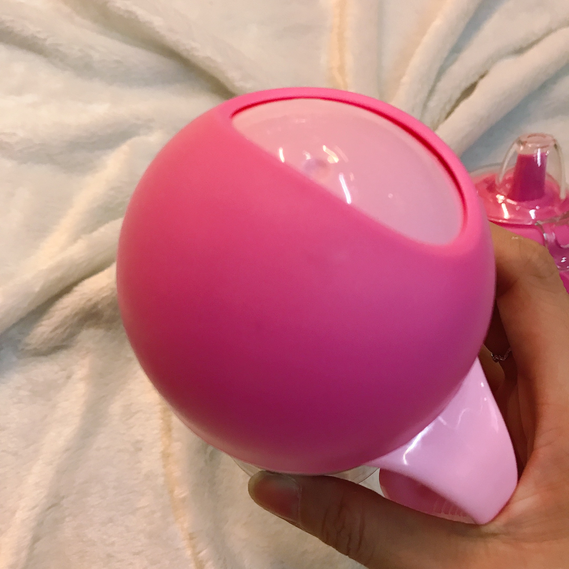 Bình nước giữ nhiệt 2 quai cầm kèm 2 nắp thay hình xe lửa Thomas màu hồng nhạt cho trẻ em, bé trai  - TM4506-HN