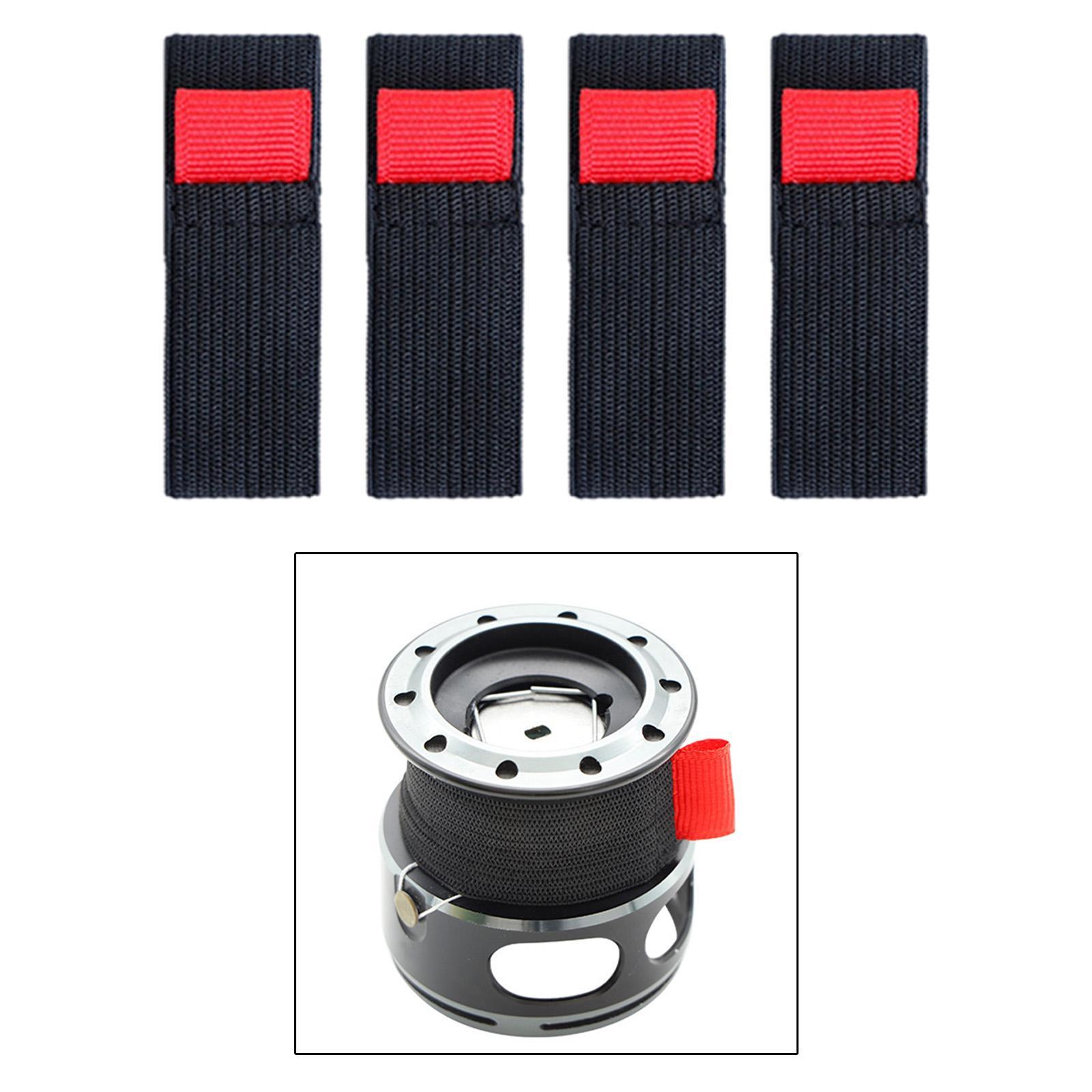 4Pcs Fishing Spool Belt Durable Fishing Tools Elastic Spinning Wheel Reel Protective Belt