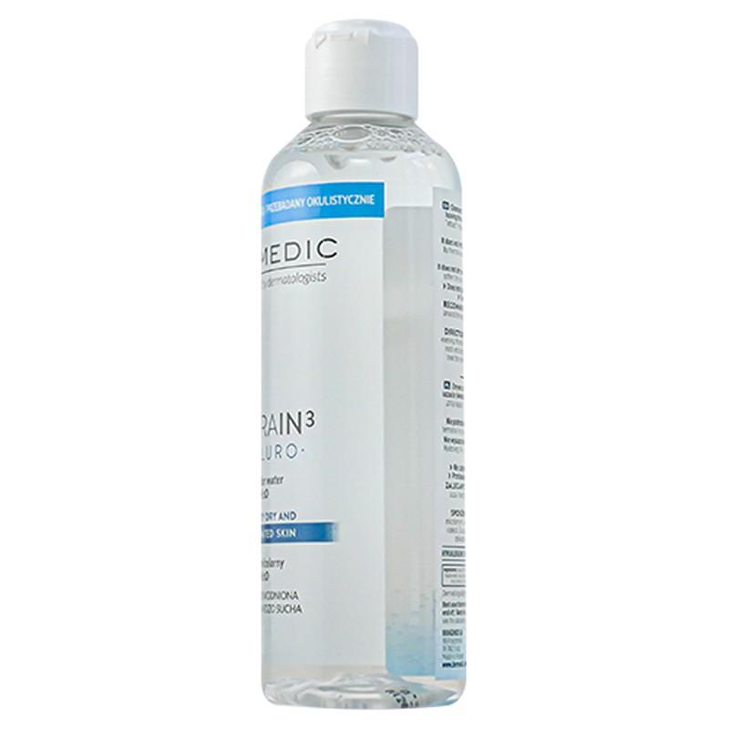 Nước làm sạch 2in1 cho da khô Hydrain3 Hialuro Micellar Water H2O Dermedic 200ml