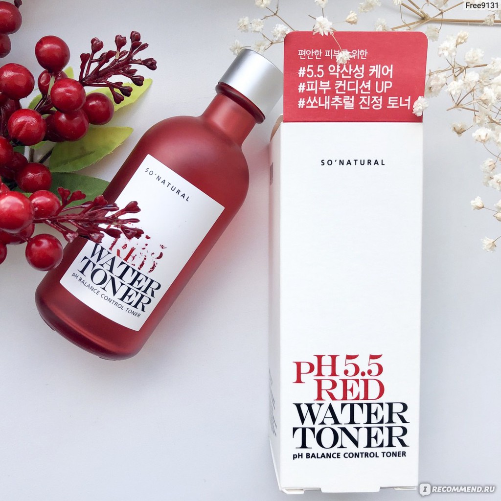 Nước Hoa Hồng Cấp Ẩm Cho Mọi Làn Da So Natural Red Peel PH 5.5 Red Water Tonic 250ml