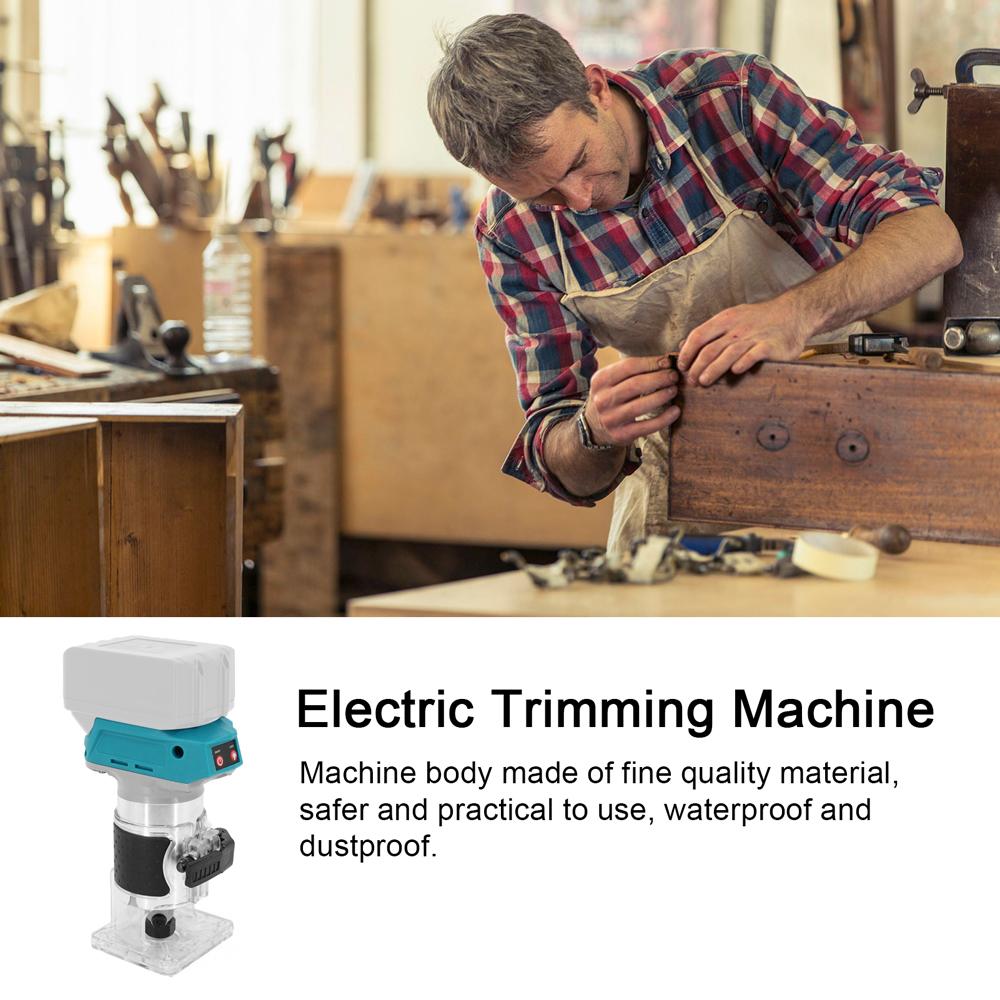 Speed Adjustable Multifunctional Woodworking Electric Trimming Machine Electromechanical Wood Milling Engraving Slotting Machine Brushless Wood Router