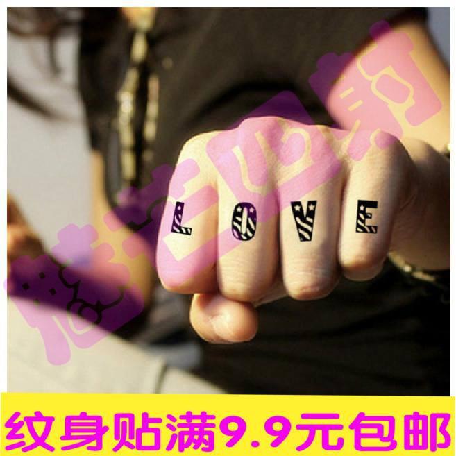 Hình xăm dán chữ love kiểu 10x6cm