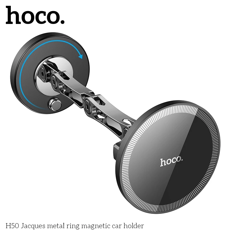 Giá đỡ điện thoại ô tô  hít nam châm dùng cho iP 12/ 13/ 14/ 15/ 16 Pro Max Hoco H50 _ hàng chính hãng