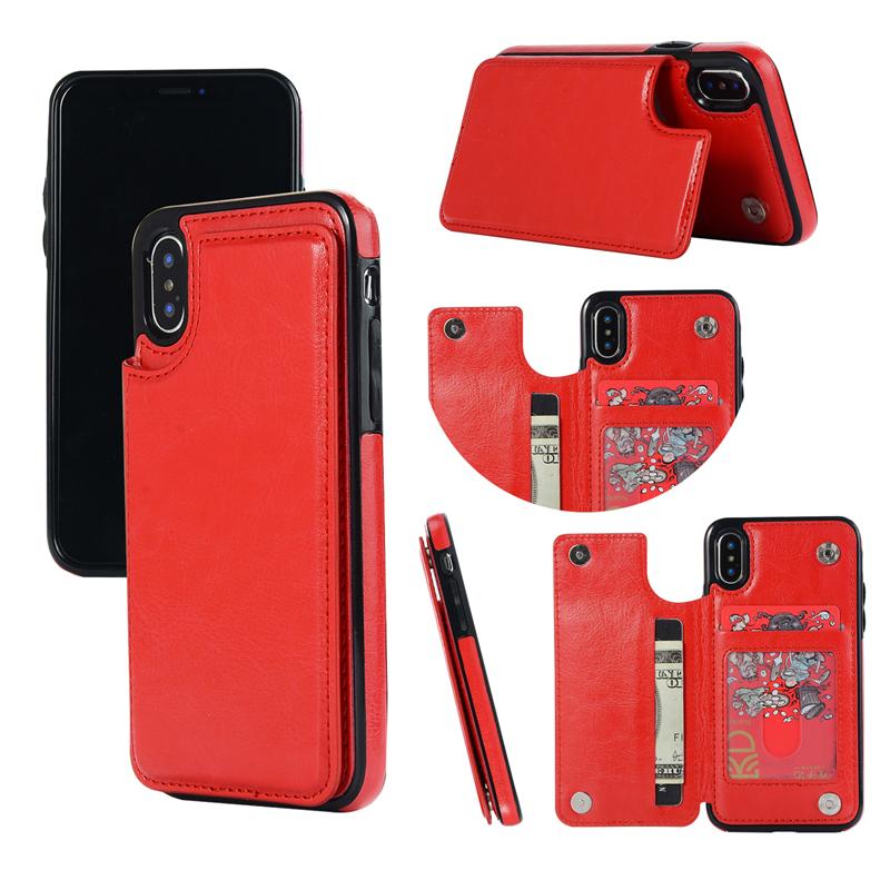 Ốp Lưng Da Có Ngăn Đựng Thẻ Cho Iphone 11 Pro Xs Max Xr I8 I7 I6 Plus Se2020