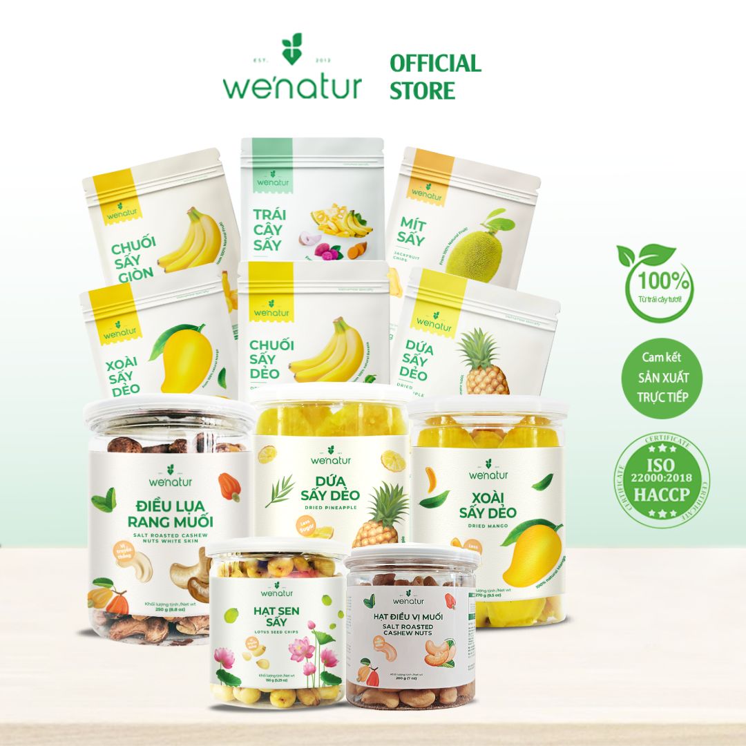 Combo Ăn Vặt Healthy Từ Trái Cây Sấy we'natur