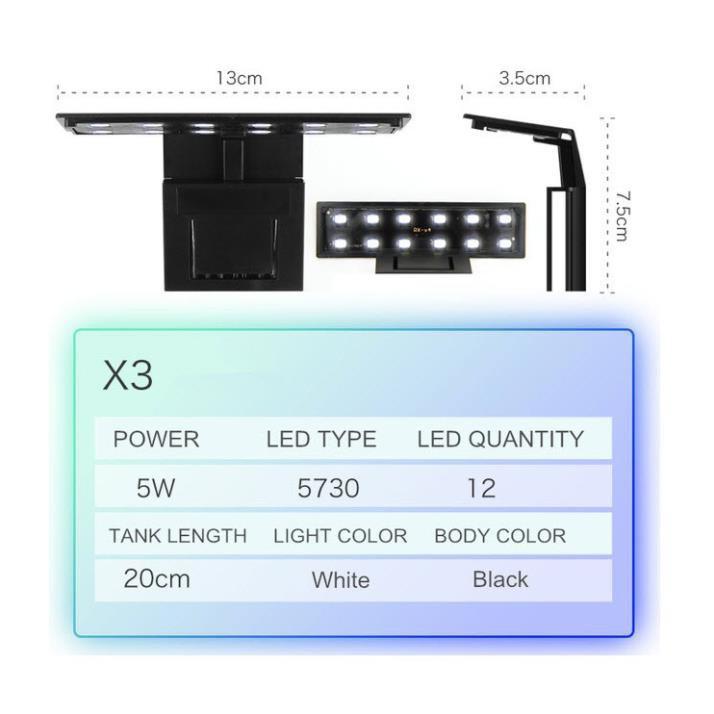 Đèn kẹp LED mini X3 5W