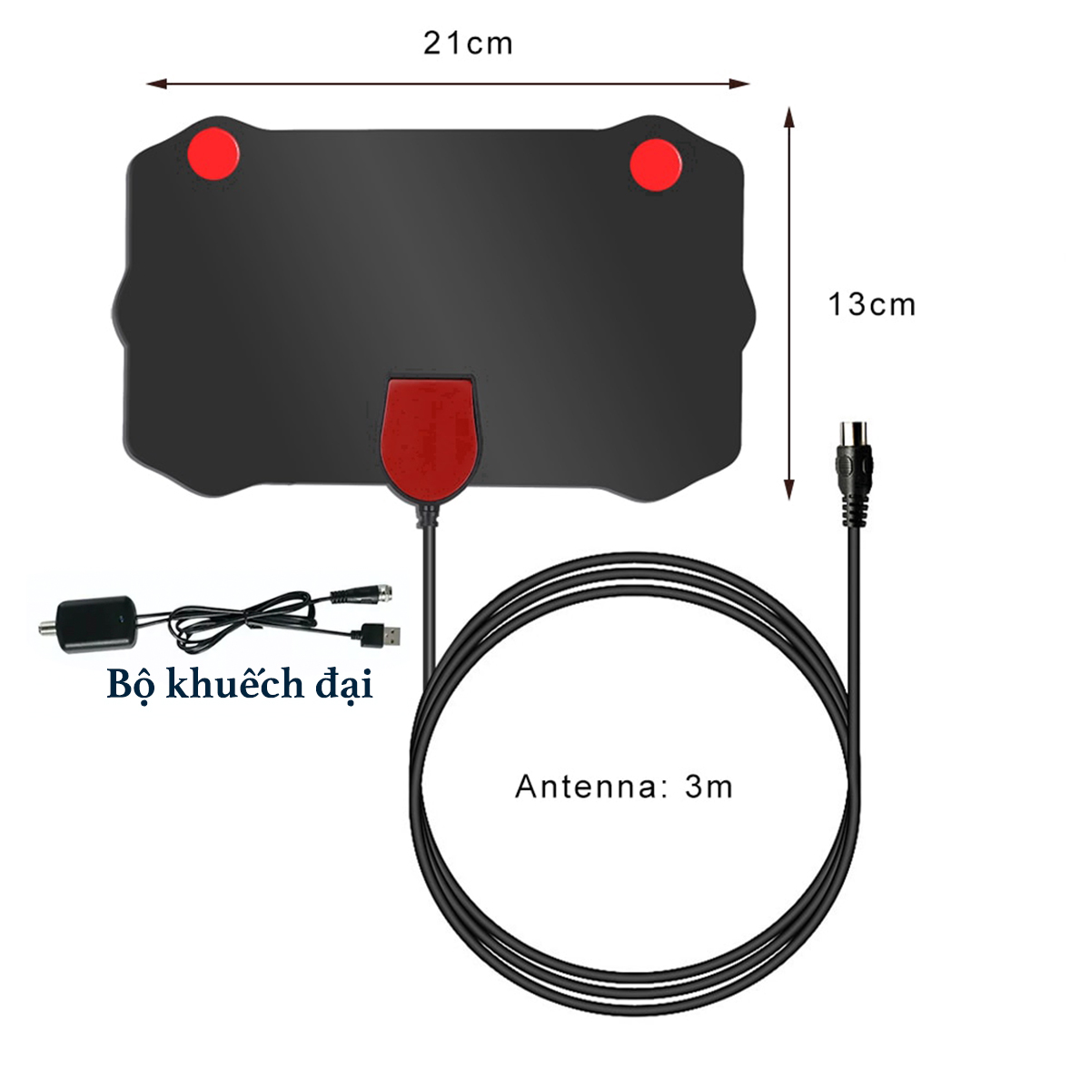 Anten Tivi Kỹ Thuật Số DVB T2, Ăng Ten Truyền Hình Số Mặt Đất, Ang Ten Khuếch Đại Thu Sóng Truyền Hình Vệ Tinh Trong Nhà, Ăng Ten Truyền Hình Cáp HDTV 4k 1080P Siêu Nét