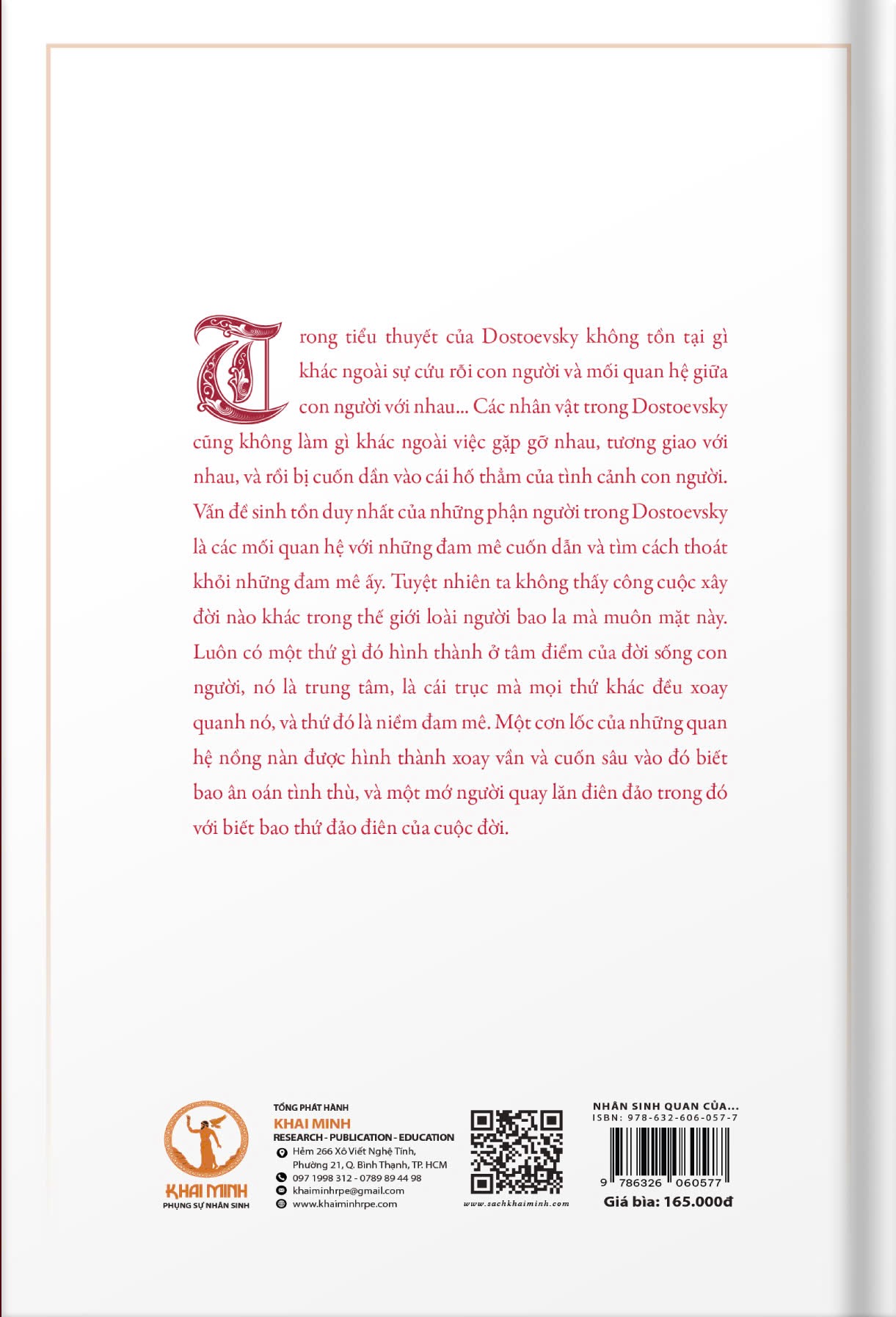 Sách Bìa cứng - Nhân sinh quan của Dostoevsky - KM165