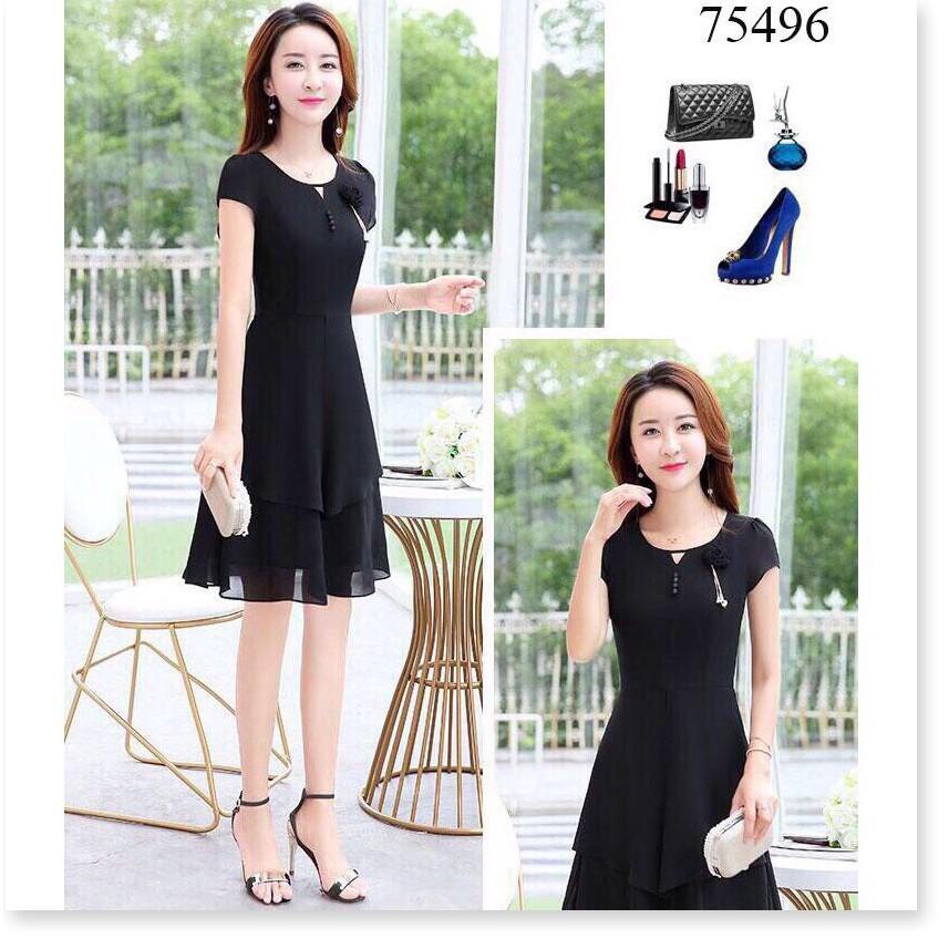 Đầm voan chiffon đính bông thanh lịch - sang trọng cho phái nữ