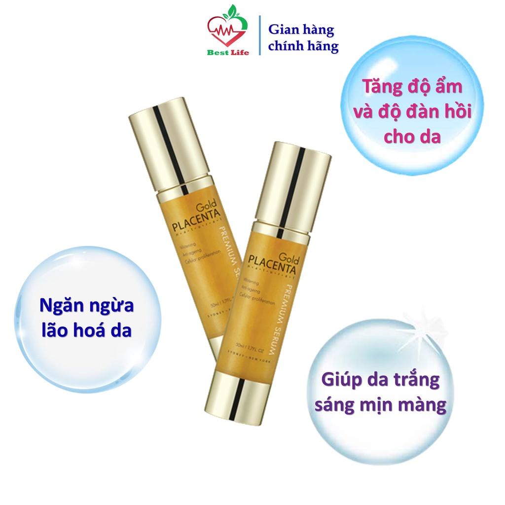 SERUM Dr. Natural Gold Placenta cấp ẩm phục hồi da ngăn ngừa lão hoá giúp da trắng sáng tuýp 50ml