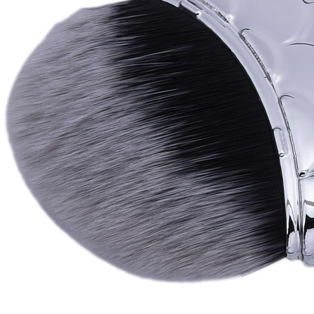 Mermaid Glitter Makeup Powder Blush Foundation Contour Cosmetic Brush Silver