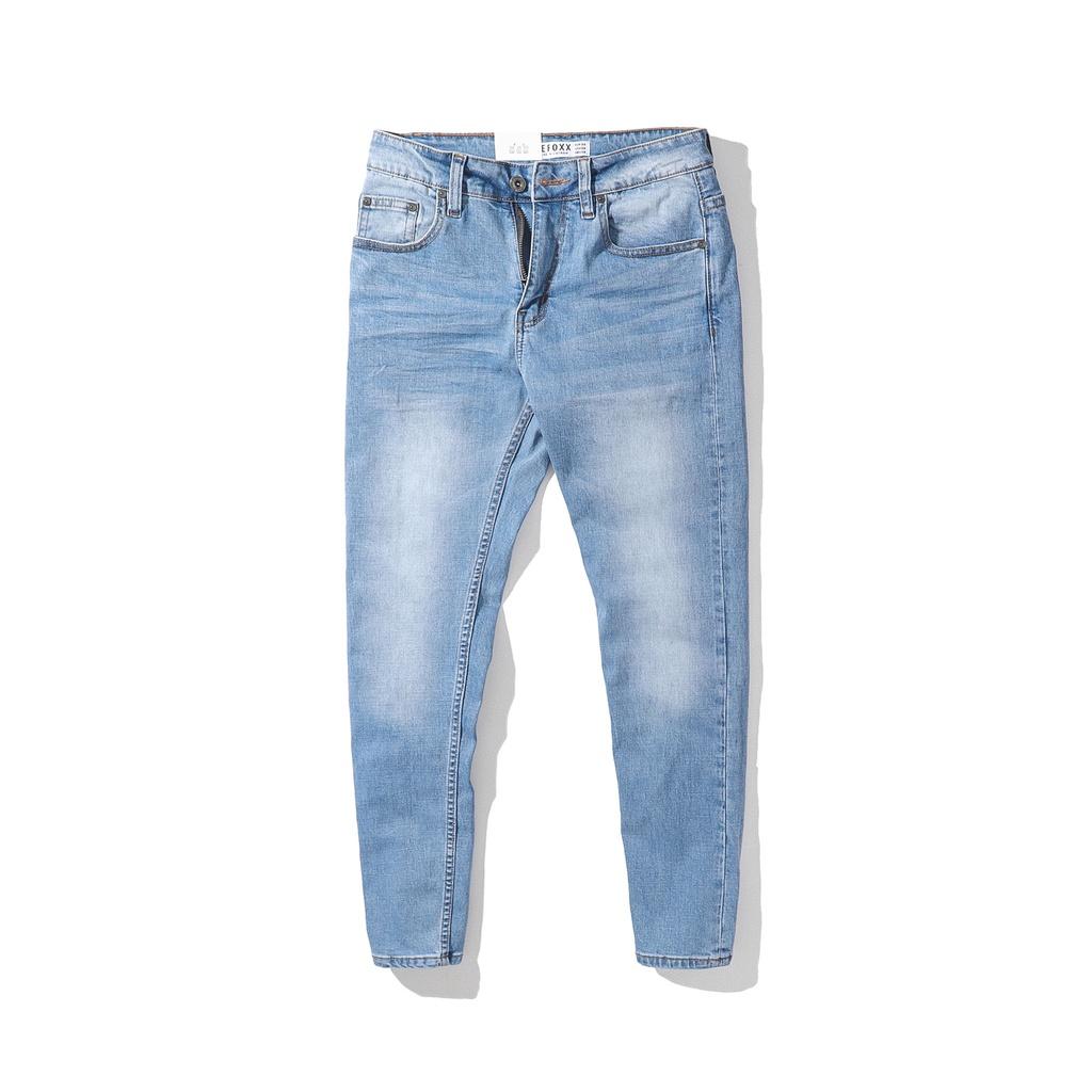 Quần jean xanh trơn ép 3D form slimfit - JEAN WASH DF BLUE 220515 | LA STORE MENSWEAR