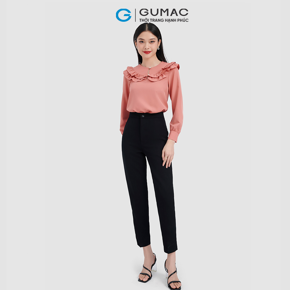 Quần tây nữ ống đứng phối nút trang trí GUMAC QC09047