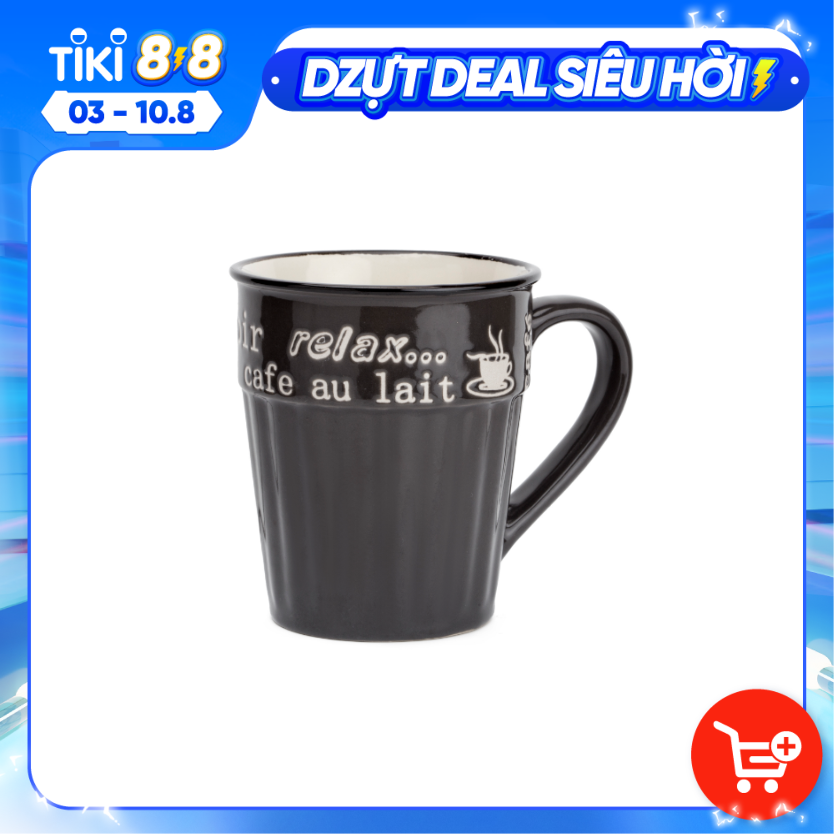 Ly Cốc sứ uống cà phê - trà cao cấp Cafe Relax 400ml