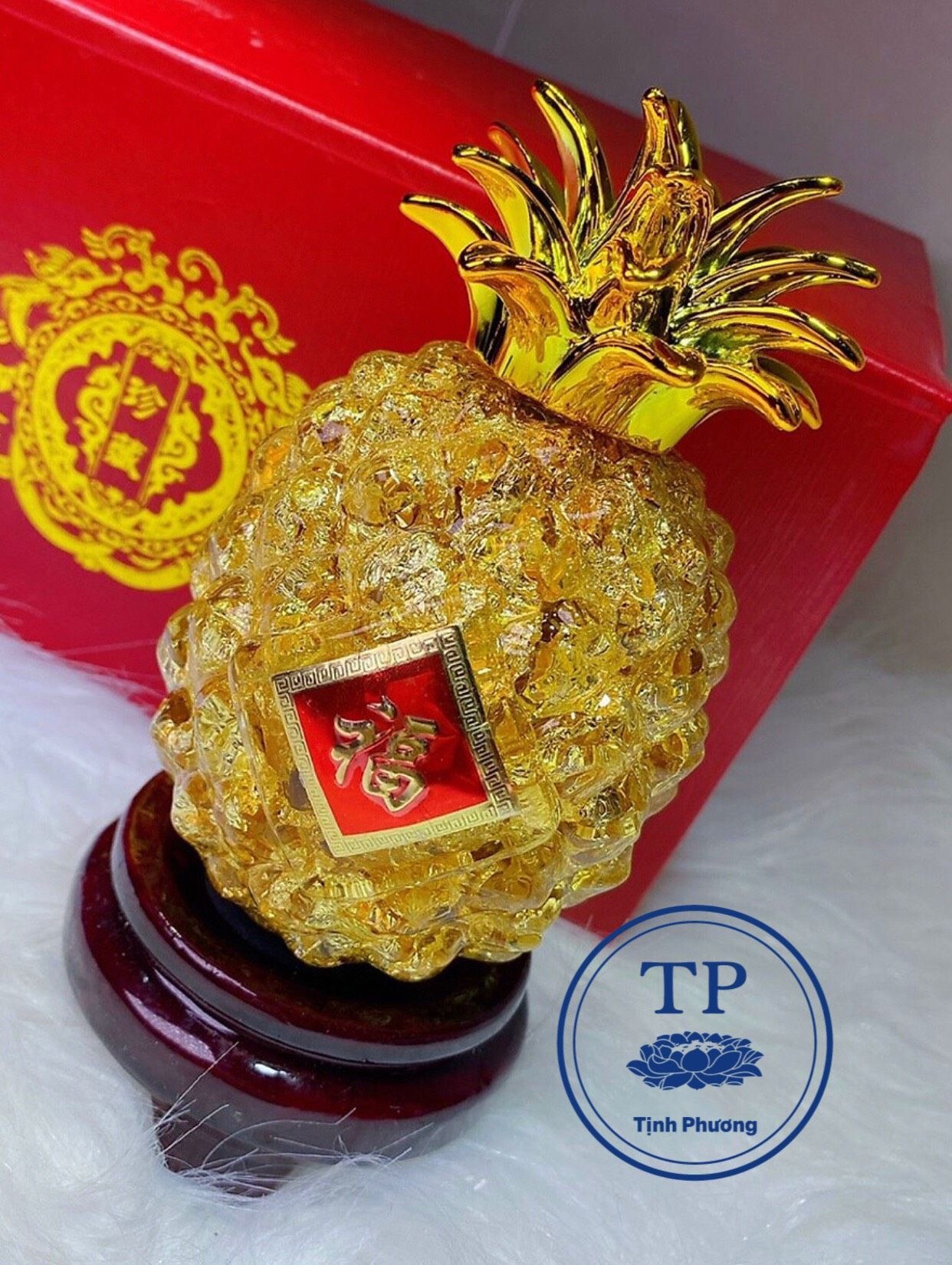 QUẢ DỨA CÚNG THẦN TÀI TRANG TRÍ, ĐỂ BÀN LÀM VIỆC TM12107