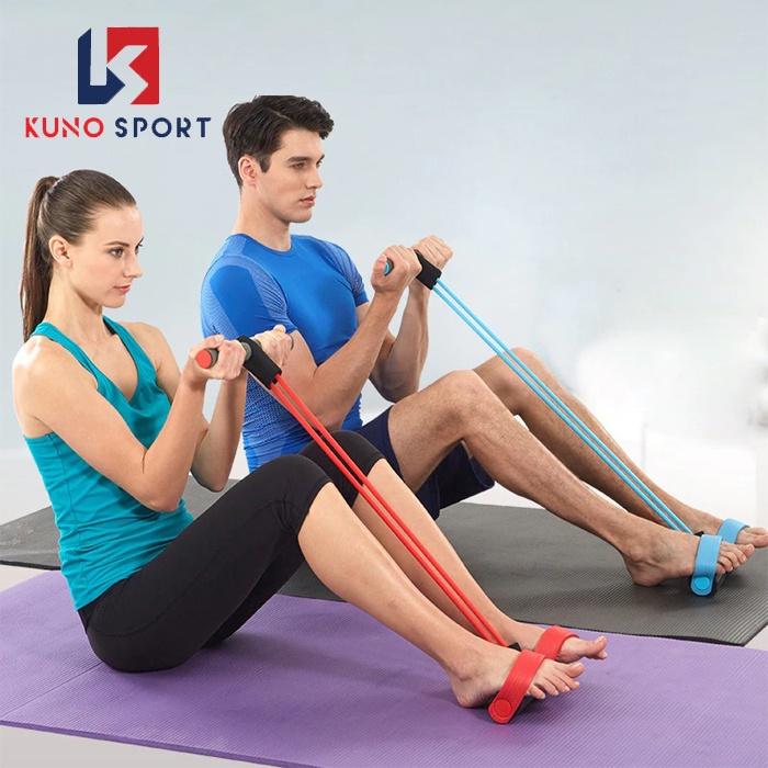 Dây kéo cao su KUNOSPORT 4 ống tập Gym Yoga hiệu quả tại nhà - D07