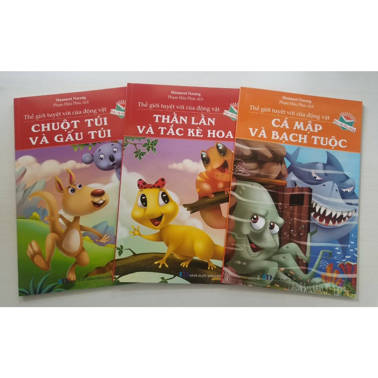 Combo Thế Giới Tuyệt Vời Của Động Vật: Chuột Túi Và Gấu Túi + Thằn Lằn Và Tắc Kè Hoa + Cá Mập Và Bạch Tuộc