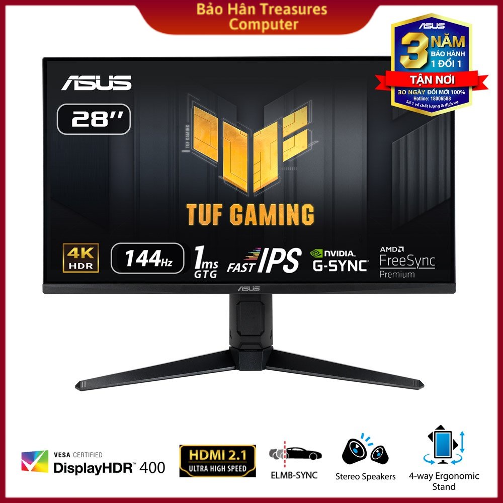 Màn hình Asus TUF Gaming VG28UQL1A 28″ 4K UHD IPS 144Hz 1ms - Hàng Chính Hãng