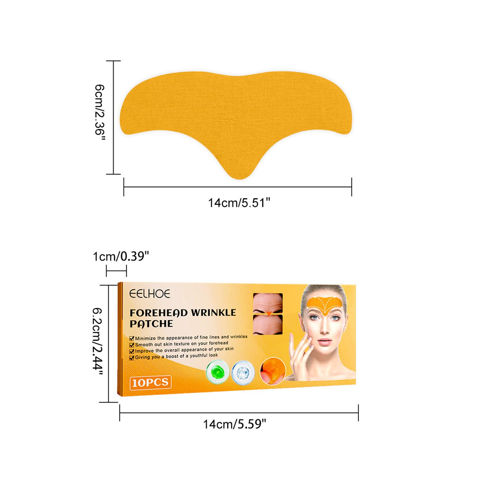 EELHOE 10pcs/Box Forehead Wrinkle Patch Smoothing Forehead Wrinkles Lifting and Firming Facial Skin Forehead Patch