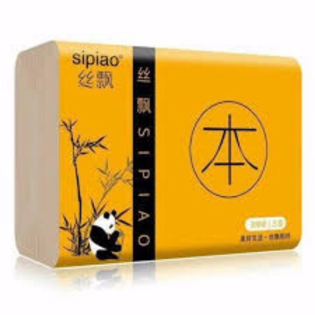 Giấy ăn gấu trúc 4 lớp Sakara hình mặt cười siêu dai, siêu mềm mại