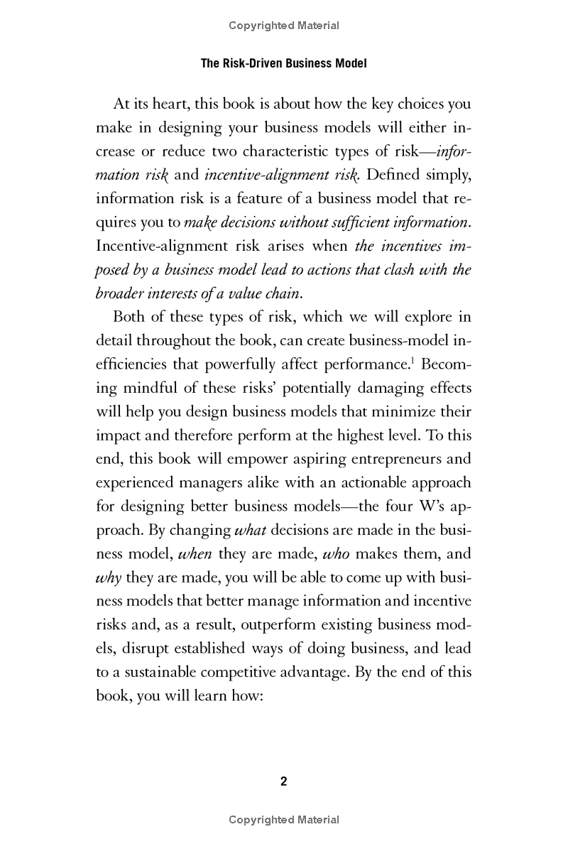 The Risk-Driven Business Model