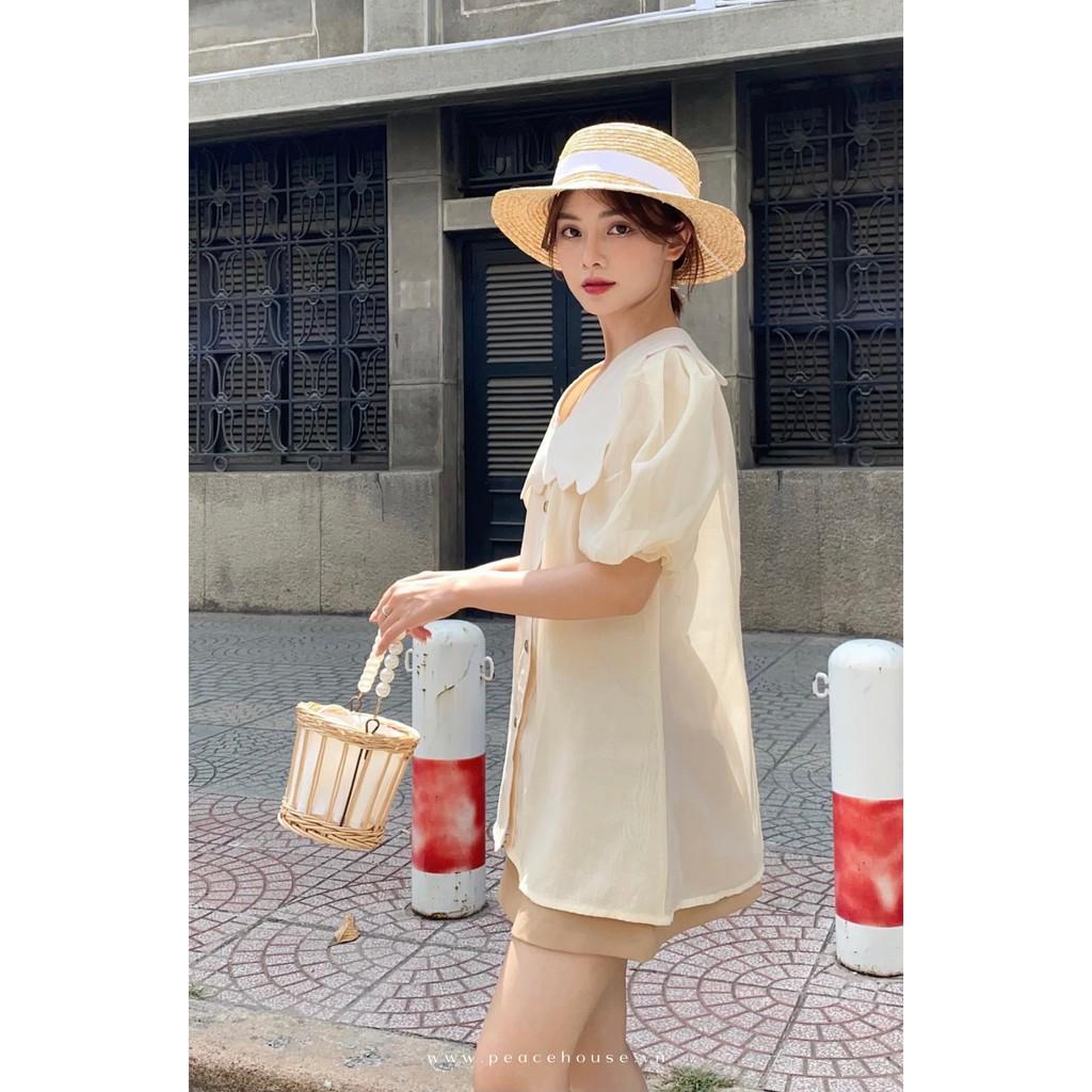 Áo tơ cổ lá vuông, Peace House Clothing