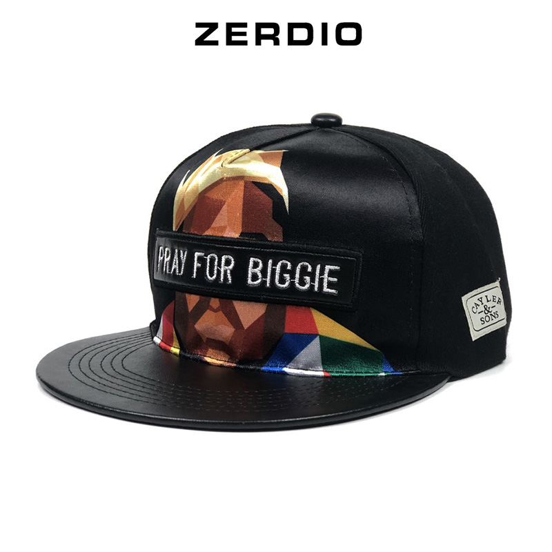 Nón hiphop, Mũ snapback nam nữ PRAY FOR BIGGE mã SN67 màu đen chất liệu cao cấp