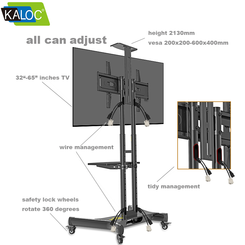 CỘT TIVI DI ĐỘNG KLC-151 (32&quot; - 65&quot;) GIÁ TREO TI VI DI ĐỘNG