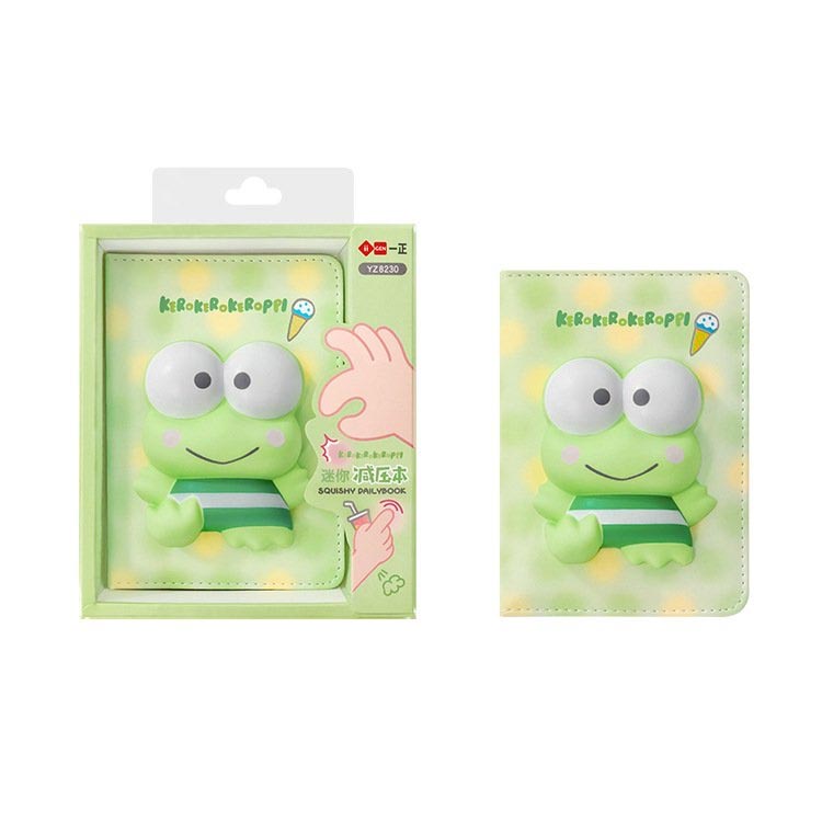 Sổ tay gắn thú mềm Sanrio nhấn, bóp mềm xả stress sau những giờ học tập căng thẳng