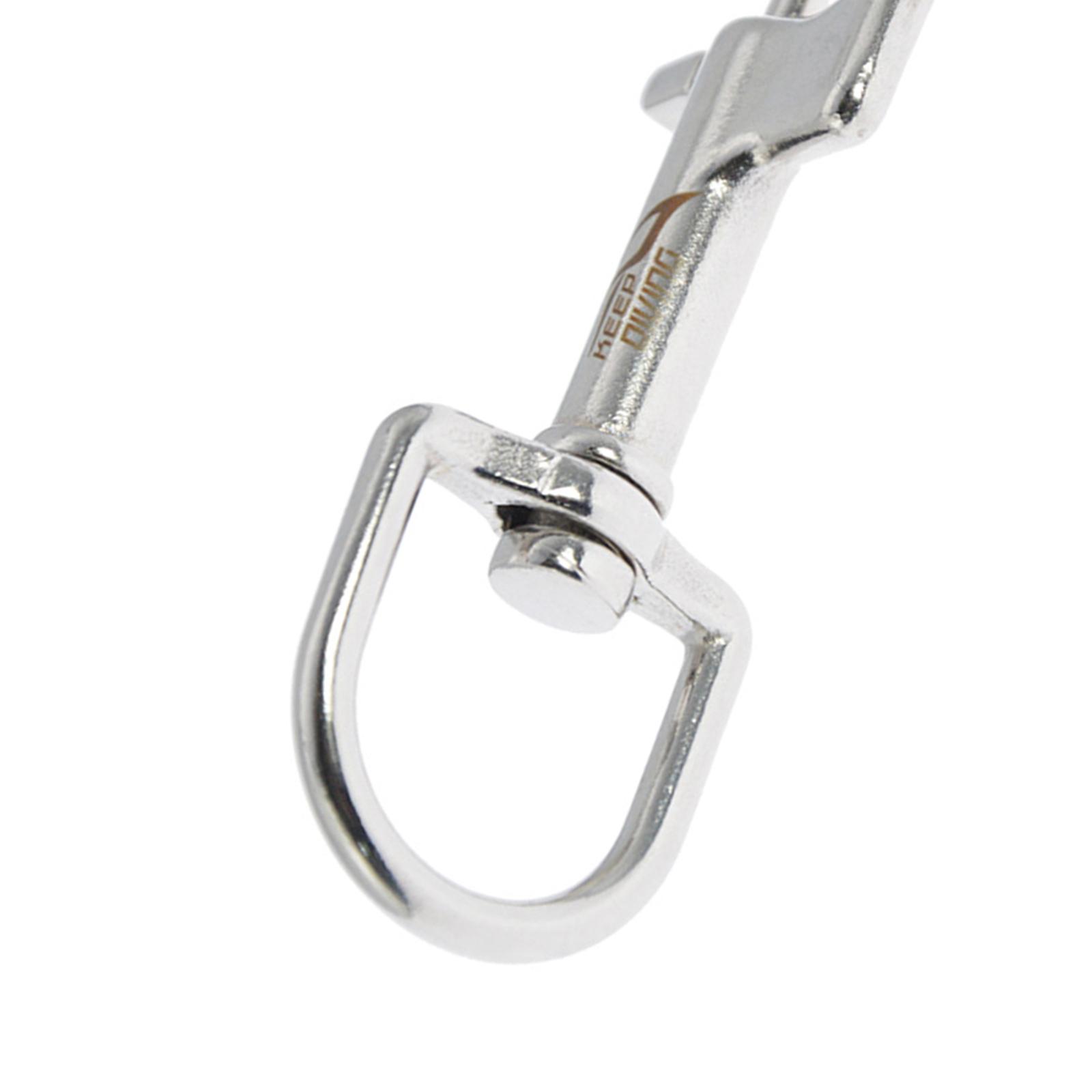 2xStainless Steel Swivel Bolt Snap Hook Clip Scuba Diving 100mm Single Ended